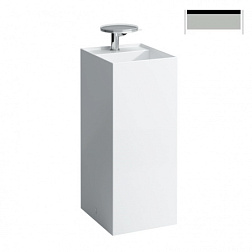 Напольная раковина Kartell by laufen 37,5х43,5х90 см, черный и серый, без отверстия перелива, с 1 отверстием для смесителя, санфарфор 8.1133.1.D03.111.1 Laufen